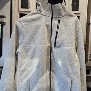 Quiksliver.   Gray Full-Zip Hoodie. (Medium)